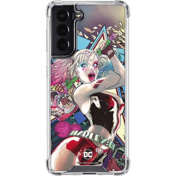 Skinit DC Comics Colorful Harley Quinn Galaxy S22 Clear Case