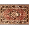 thumbnail image 1 of Ahgly Company Indoor Rectangle Traditional Saffron Red Medallion Area Rugs, 6' x 9', 1 of 6