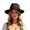 1-Black3854, variant on Womens Band‑Feather Tyrolean Hat Solid Wide‑Brim Hat Party Classic Hat,Wine