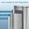 thumbnail image 5 of 10-Gallon/45L Kitchen Trash Can with Lid, Featuring a Removable Inner Bucket, Pedal-Activated Stainless Steel Trash Bin (Silver) for Office and Bathroom Use, 5 of 7
