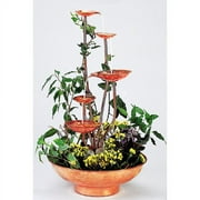 Water Fountain Bowl with Five Leaves, Copper