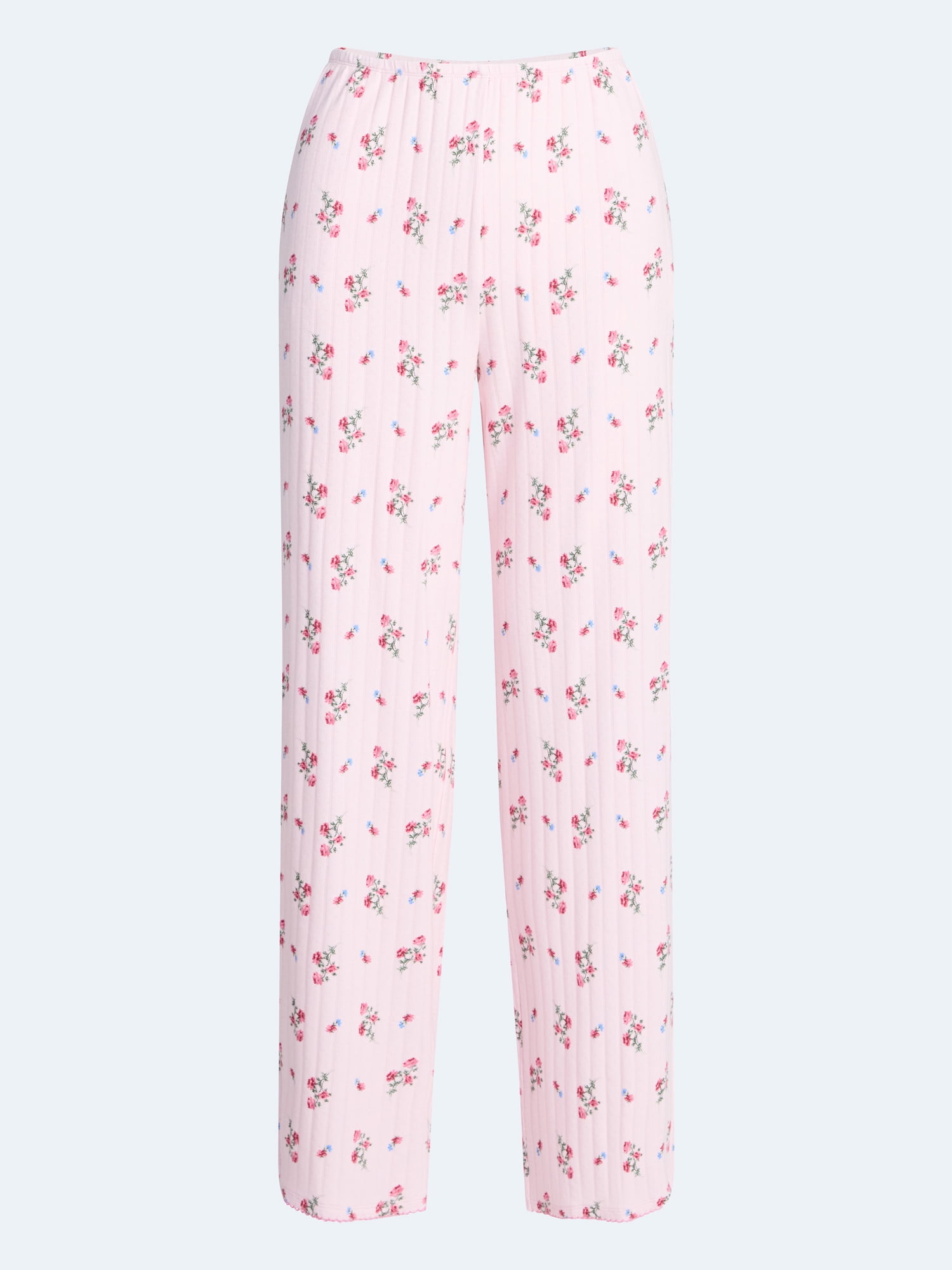 Joyspun Women’s Pointelle Knit Sleepwear Pants, 30'' Inseam, Sizes XS-3X