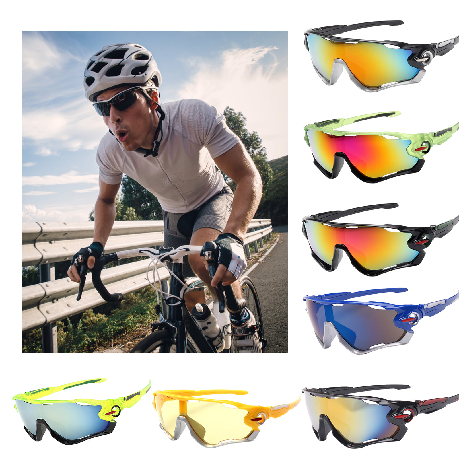 Details about   Unisex Glasses Bike Cycling Goggles Sunglasses MTB Road Mountain Bicycle Hot 