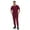 Wine, variant on Hey Scrubs Set Mens Stretch V-Neck Scrub Top with 6-Pocket Scrub Joggers Pants, Elastic Waistband Scrubs for Men