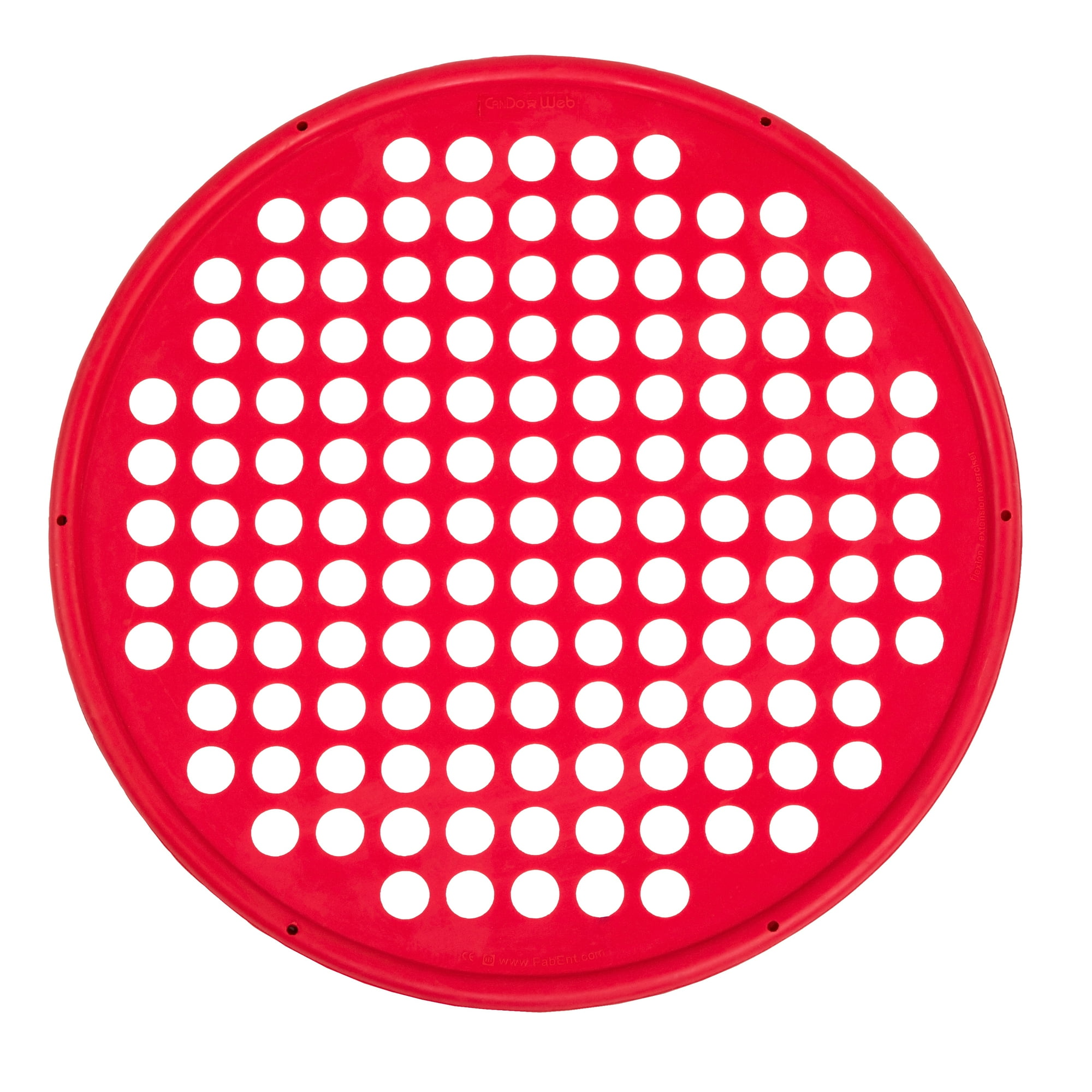 CanDo Hand Exercise Webs for Physical Therapy, Grip Strengthening, and Hand, Finger, Wrist Resistance Workouts, Portable Size, Latex Free, 14" Diameter, Red: Light
