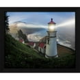 thumbnail image 2 of Ron Langager 14x12 Black Modern Wood Framed Wall Art Titled - Heceta Head Lighthouse, 2 of 6