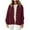 Wine Red, variant on XFLWAM Women's Shacket Jacket Casual Lightweight Long Sleeve Quilted Jackets Button Down Shirts Outerwear Tops with Pockets