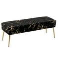 thumbnail image 1 of Duhome Elegant Lifestyle Ottoman Bench Gilding Velvet Uphplstered Black, 1 of 7