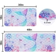 thumbnail image 3 of Mermaid Bathroom Rug Sets of 2, Pink and Blue Bath Mat for Girls, Soft and Absorbent Bath Rugs Non Skid for Bedroom Bathroom, Mermaid Bathroom Decor, 17.3"x 30" +17.3"x 47", Coral Nautical Mat, 3 of 6