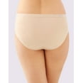 thumbnail image 2 of Bali Comfort Revolution Microfiber Hi-Cut Panty, 3-Pack White/Sandshell/Evening Blush Stripe 10/11 Women's, 2 of 2