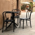 thumbnail image 2 of 33.5" Black Stackable Patio Armless Dining Chair, 2 of 8