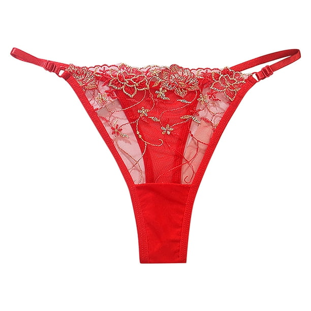 Ketyyh-chn99 Underwear for Women Women's Underwear Seamless Panties No Show Briefs  Invisible Bikini Red,S 