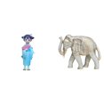thumbnail image 1 of Muñeca Geisha Japonesa,Muñeca geisha con kimono japonés,adorno tradicional,Estatuilla de resina artesanal,decoración étnica folclórica,Figura de elefante,Escultura rústica de elefante, 1 of 8