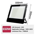 thumbnail image 2 of LED Flood Lamp 380W 650W Floodlight Spot Lamp IP65 Waterproof Searchlight Super Bright Outdoor Street Lighting For Garden, 2 of 8