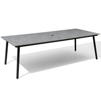 Pellebant 94" Aluminum Adjustable Outdoor Dining Table, Gray