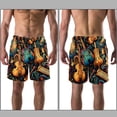 thumbnail image 3 of luoweisi Men's Beach Shorts Quick Dry Swim Trunks with Mesh Lining Musical Instrument S, 3 of 5