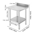 thumbnail image 4 of KFFKFF 24 x 24 x 35 Inch Durable Stainless Steel Work Table, Industrial Food Preparation Surface, Robust Metal Workstation with Adjustable Height for Dining Establishments, and Hospitality Industry, 4 of 8
