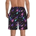 thumbnail image 3 of Kdxio Colorful Guitar Pattern Mens Casual Shorts - Drawstring Summer Beach Sports Shorts for Men, 3 of 9