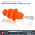 Titan Tactical 29NRR Reusable Shooting Ear Plugs w/ Removable Noise Filter + Heavy Duty Aluminum
