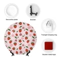 thumbnail image 4 of Balery Floral Strawberr Print Bone China Decorative Plate Ceramic Dinner Plates Art Crafts with Display Stand-6in, 4 of 6