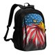 thumbnail image 1 of Easygdp Eagle Head With American Flag Mochila para Laptop de Viaje con Puerto USB, Mochila para Laptop con Puerto de Carga USB para Mujeres y Hombres, 1 of 7