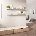 thumbnail image 2 of Ballucci 48" Floating Shelves, 2-Pack Wood Wall Shelf Set with Invisible Brackets, 8" Deep, Gray Oak, 2 of 8