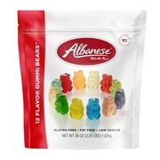 Albanese World's Best 12 Flavor Gummi Bears, Family Size Share 36 oz Summer Treats