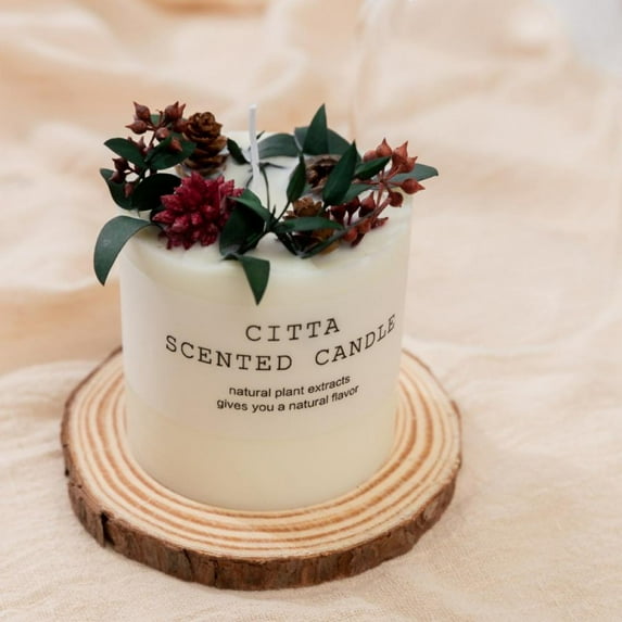 Natural Soy Wax Candle Luxury Cedar Balsam Scented Soy Candles | | Fresh Forest Scent | Long Burning 80 Hours Aromatherapy | Chirsmas Gift (wood not included)