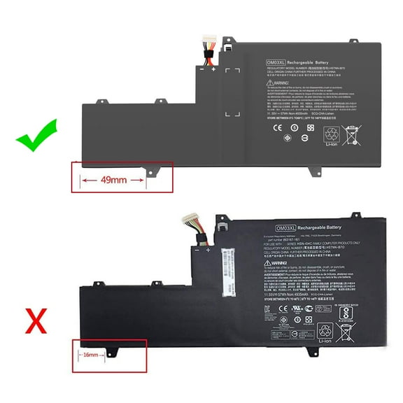 57Wh OM03XL HSTNN-IB70 Battery For HP EliteBook X360 1030 G2 863167-171