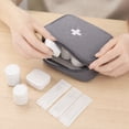 thumbnail image 4 of Travel First Aid Kit, Empty First Aid Bag, Medical Supply Organizer, Travel Organizer, 8X6X3 Inch Medium Size Portable Gray Fabric Emergency Bag, Compact Zippered Outdoor Carry, 4 of 5
