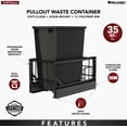 thumbnail image 2 of Rev-A-Shelf Single Pullout 35 qt. Kitchen Trash Can, Soft-Close, 5349-15DM18-118, 2 of 12