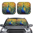 thumbnail image 2 of Vsdgher Peacocks Print Car Windshield Sun Shade, Reflective Sunshade Window Sunshade Sun Visor Protector Fit for Cars,Trucks,SUVs-Large, 2 of 6