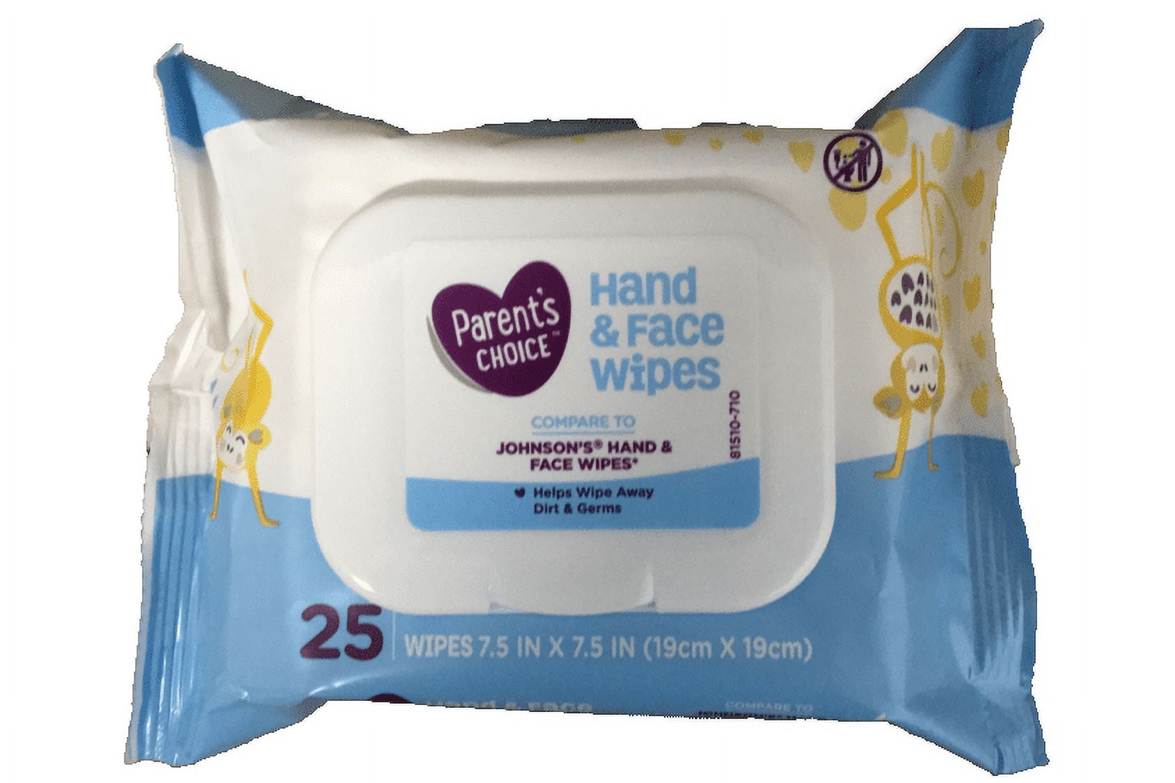 Parents Choice Pc 25 Ct Hand Face Wipe Walmart
