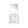 thumbnail image 3 of Jacques 36 in W White Bath Vanity, White Quartz Top, Faucet Set, & 34 in Mirrors Mirror, 3 of 9