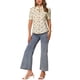 thumbnail image 2 of BLUSA CHIC para Mujeres con Cuello Caído, Cuello Abierto, Manga Abullonada, Camisa de Chifón L Color Albaricoque Blanco, 2 of 5