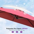 thumbnail image 2 of PURPLE LEAF 8' X 8' Patio Umbrella with Wheeled Base for Pool 7' High Offset Outdoor Cantilever Umbrella Swimming Pool Umbrella with 360°Rotation for Poolside Terra, 2 of 8