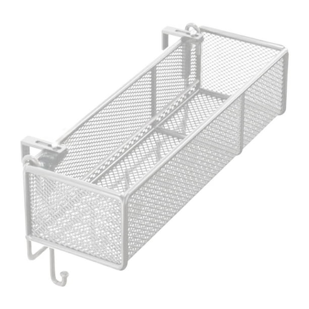 Cesta de almacenamiento colgante para mesita de noche sobre estante organizador Cesta de almacenamiento colgante para dormitorio Blanco A