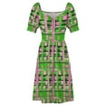 thumbnail image 6 of Plaid Pink & Green Dress womens dress cute dress Summer skirt, 6 of 7