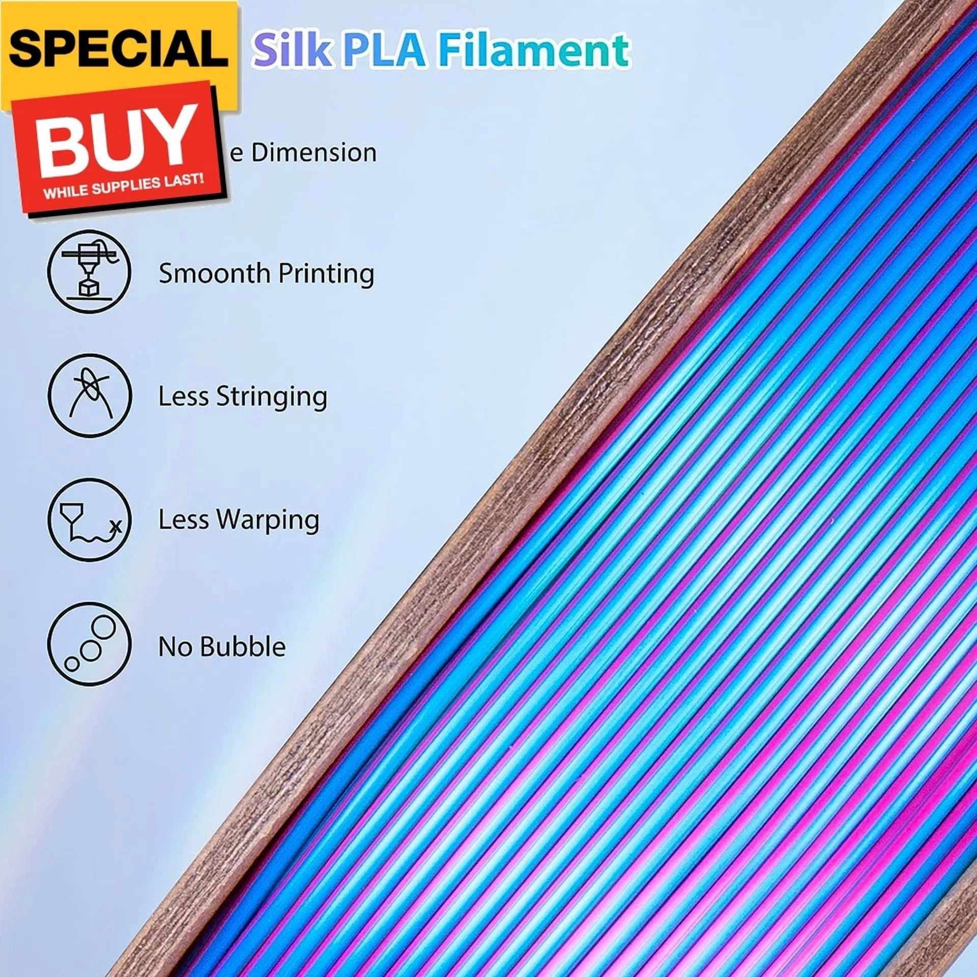 BUTTERFLY- Silk Pla 3D Printer Filament Triple Color Silk Pla Filament 1.75Mm 3D Printing F