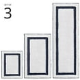 thumbnail image 2 of mDesign Non-Slip Microfiber Polyester Spa Mat/Rugs, Set of 3, White/Navy Blue, 2 of 9