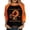 Ginger, variant on Women's On A Dark Desert Highway Cool Wind in My Hair Flying Witch Shirt, Vintage Halloween Short Sleeve V-Neck Fall Spooky Graphic Tops Tee Ginger XL