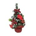 thumbnail image 2 of Haliyee Mini Christmas Tree，7.9 Inch Table Top Christmas Trees Artificial Tiny Miniature Christmas Tree Snow Bow Snowflake Green Fake Trees for Xmas Indoor Tabletop Desk Desktop Bedroom Decorations, 2 of 6