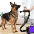 thumbnail image 6 of Hidpriva 2800W Dog Hair Dryer Quick Dry Noise Reduction Pet Hair Dryer Home Use Professional Stepless Adjustable Speed Spring Hose 4 Nozzles Dog Blow Dryer for Grooming with Heater, Purple, 6 of 6