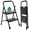 Black, variant on CONCETTA 3 Step Ladder, Foldable Step Stool with Safety Lock, Anti-Slip Pedal, 330lbs Capacity, Black