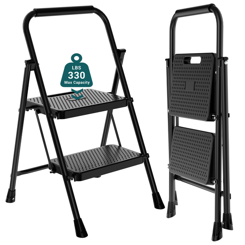 Concetta 2-Step Folding Ladder with Safety Lock, 330 lb Capacity photo 1