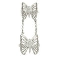 thumbnail image 4 of Sterling Silver Polished Cz Butterfly Double Finger Ring (Size 7) Made In India qr6660-7, 4 of 4