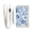 Blue and White Porcelain Floral, variant on Nylon Trifold Card Wallet with ID Window Zipper Pocket for Men Women Teen Mountains Trees Flowers Birds