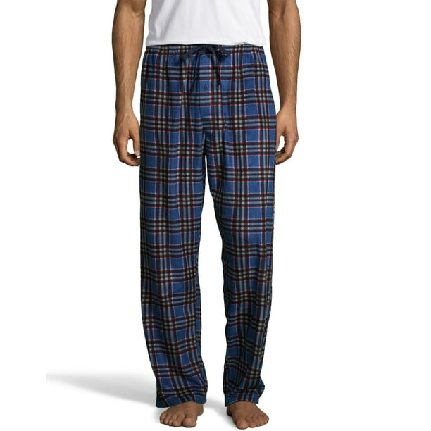 Hanes - Hanes Mens Micro Fleece Pant, 5XL, Blue Plaid - Walmart.com ...