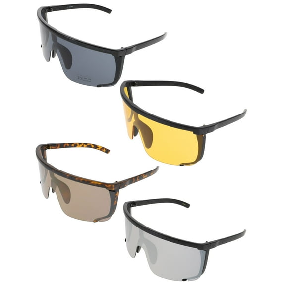 Flawless Oversized Super Shield Mirrored Lens Sunglasses