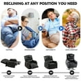thumbnail image 4 of Oversized Recliner Chair for Adults, Double Power Recliner Chair with Heat Therapy and Massage, Living Room Single Sofa Seat 180 Degrees Lying Flat Recliner Electric Lounge Chair, Black, 4 of 13